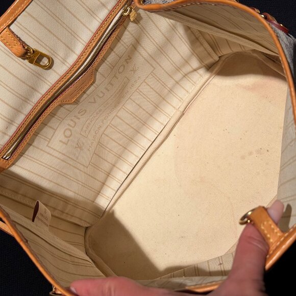 NEVERFULL MM LOUIS VUITTON BAG TOTE WITH CHAIN BAG CHARM - Picture 2 of 3